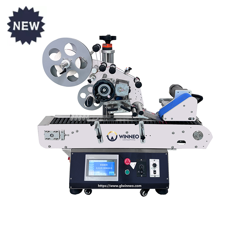 WT-105 Masaüstü Yatay Yuvarlak Şişe Etiketleme Makinesi