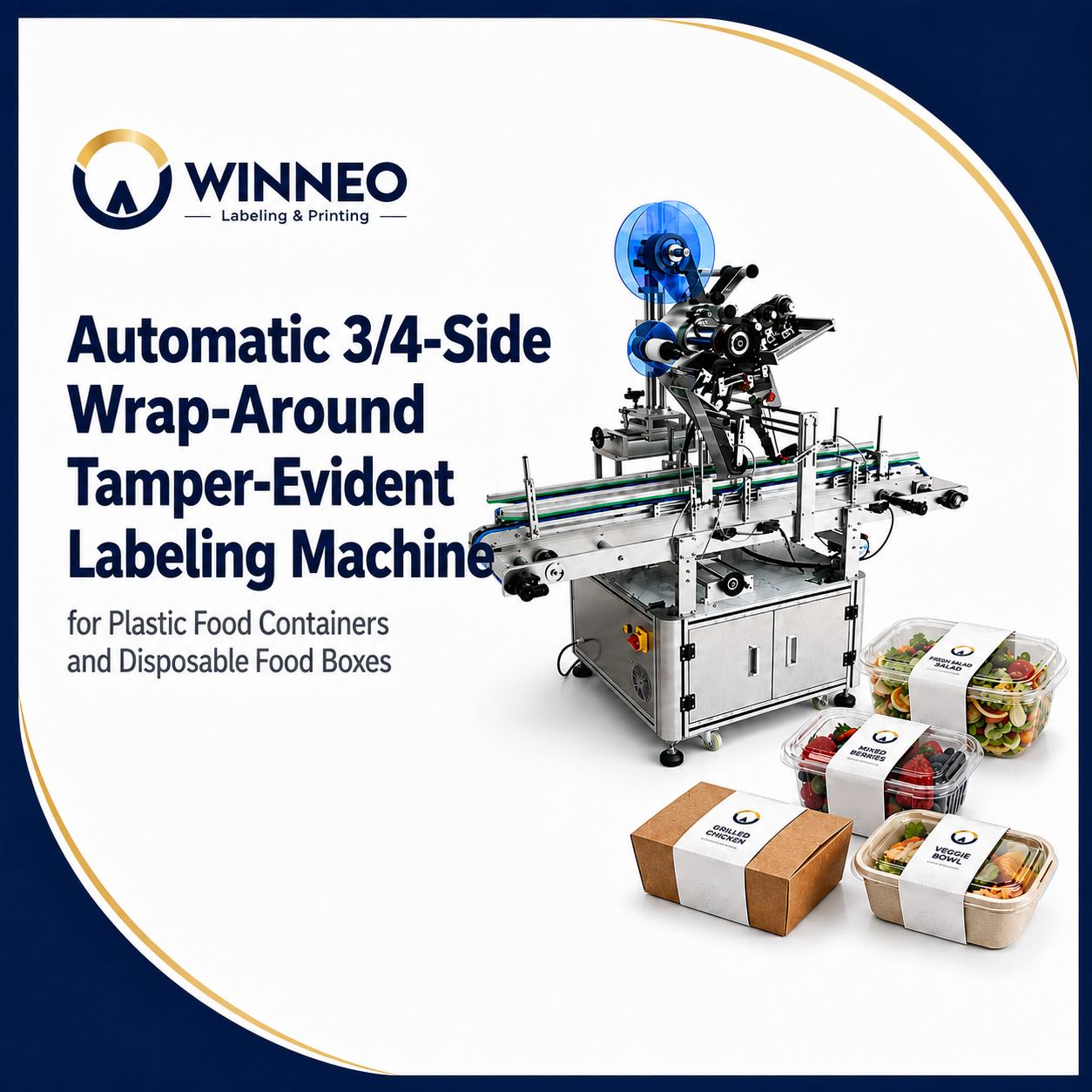 Automatic Food Tray Labeling Machine: A Practical C-Wrap Solution for Three- and Four-Side Labeling